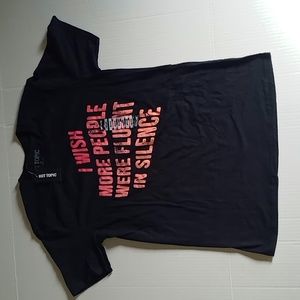 Hot Topic I wish more people were fluent in silence t-shirt